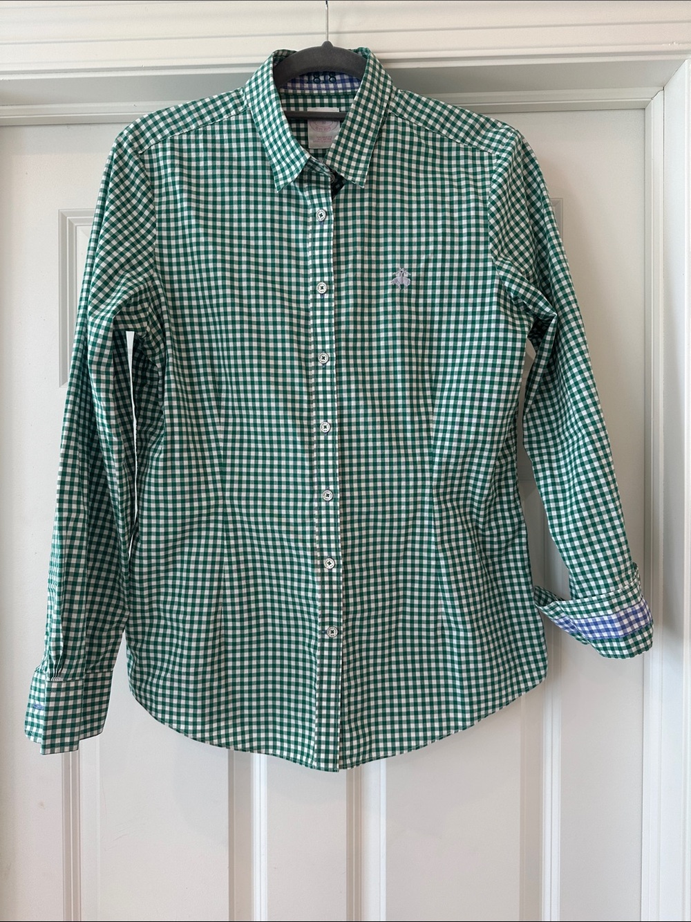 Brooks Brothers Green Gingham Button-Down Shirt